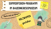 Holzwappen gestalten in den Sommerferien